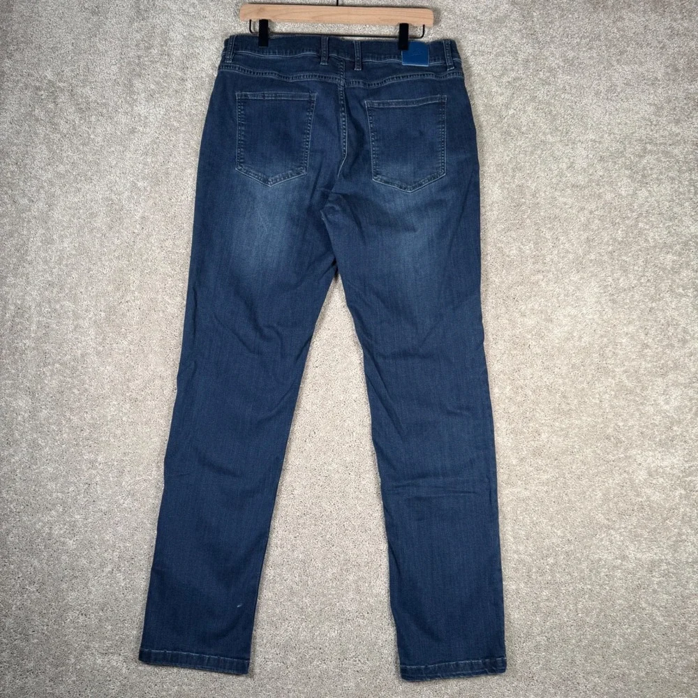 Mugsy Jeans Fultons Casual Dark Wash Men's 35 Denim Slim‎ Straight Blue